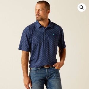 Ariat tek mens 360 airflow Polo Shirt size large